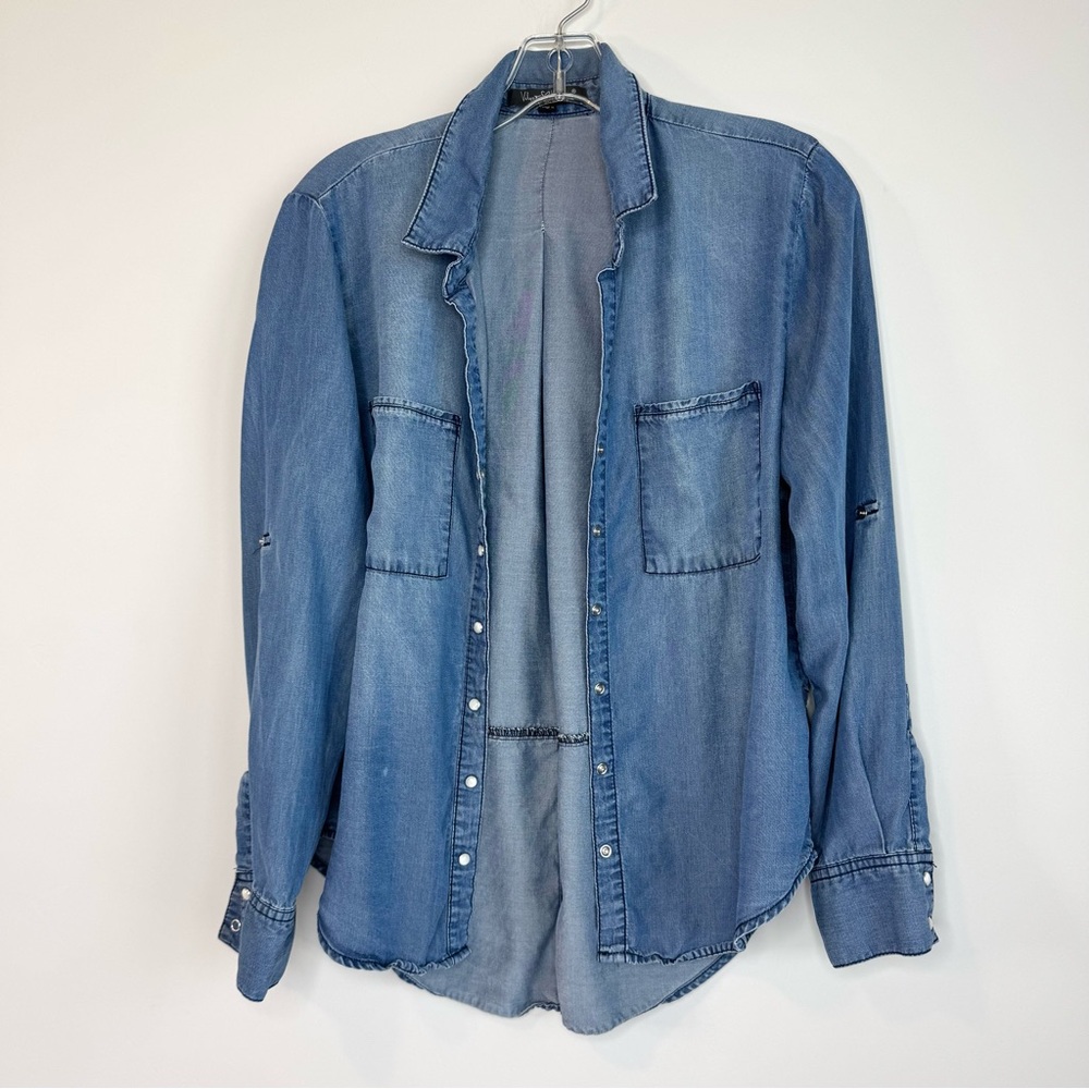 Velvet Heart Blue Tencel Denim Shirt Women’s Size Small Long Sleeve